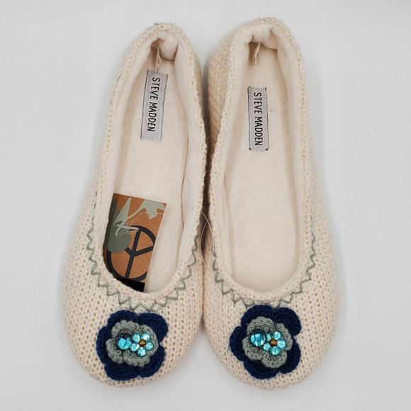 Steve Madden Ivory Knit Slippers - NWT - Picture 5 of 13
